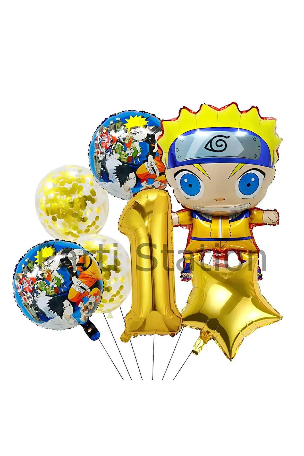 Anime Naruto 9 Yaş Doğum Günü Balon Set Naruto Tema Doğum Günü Parti Balon Set
