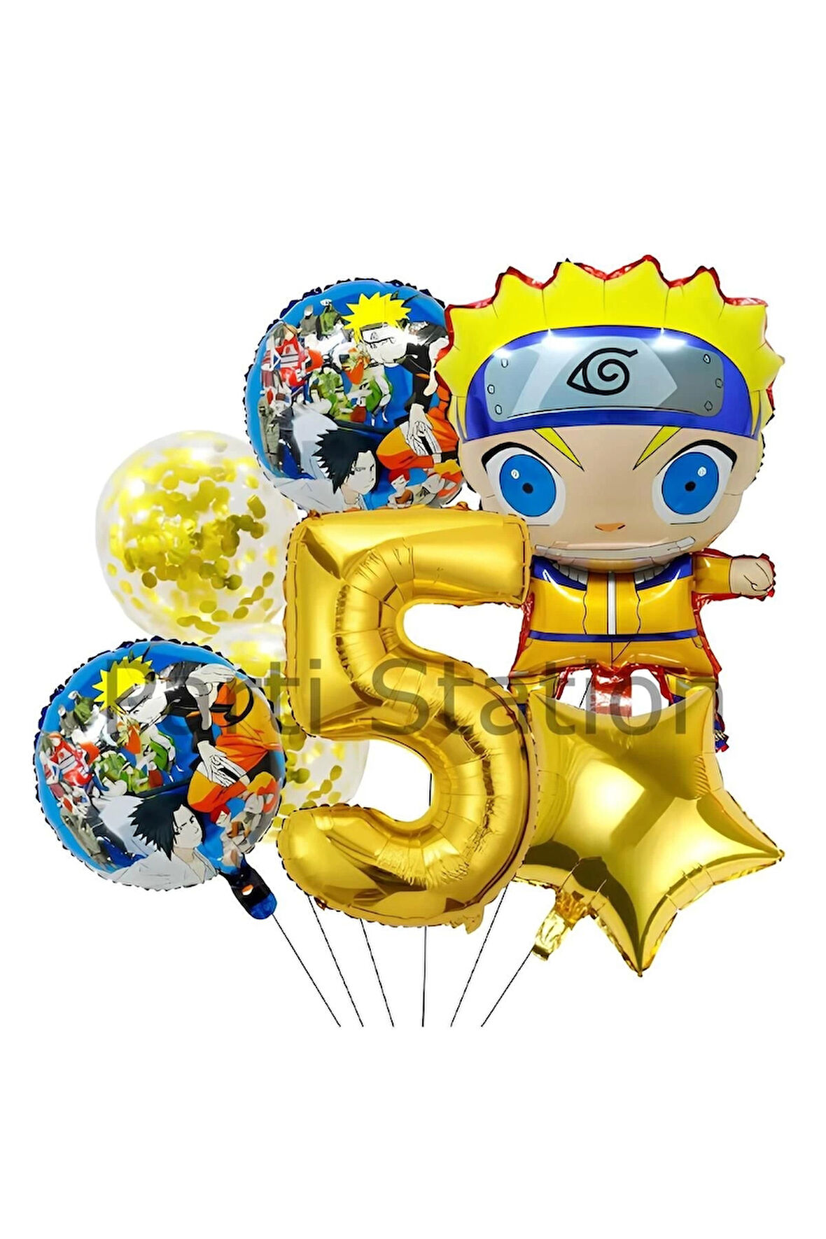 Anime Naruto 9 Yaş Doğum Günü Balon Set Naruto Tema Doğum Günü Parti Balon Set