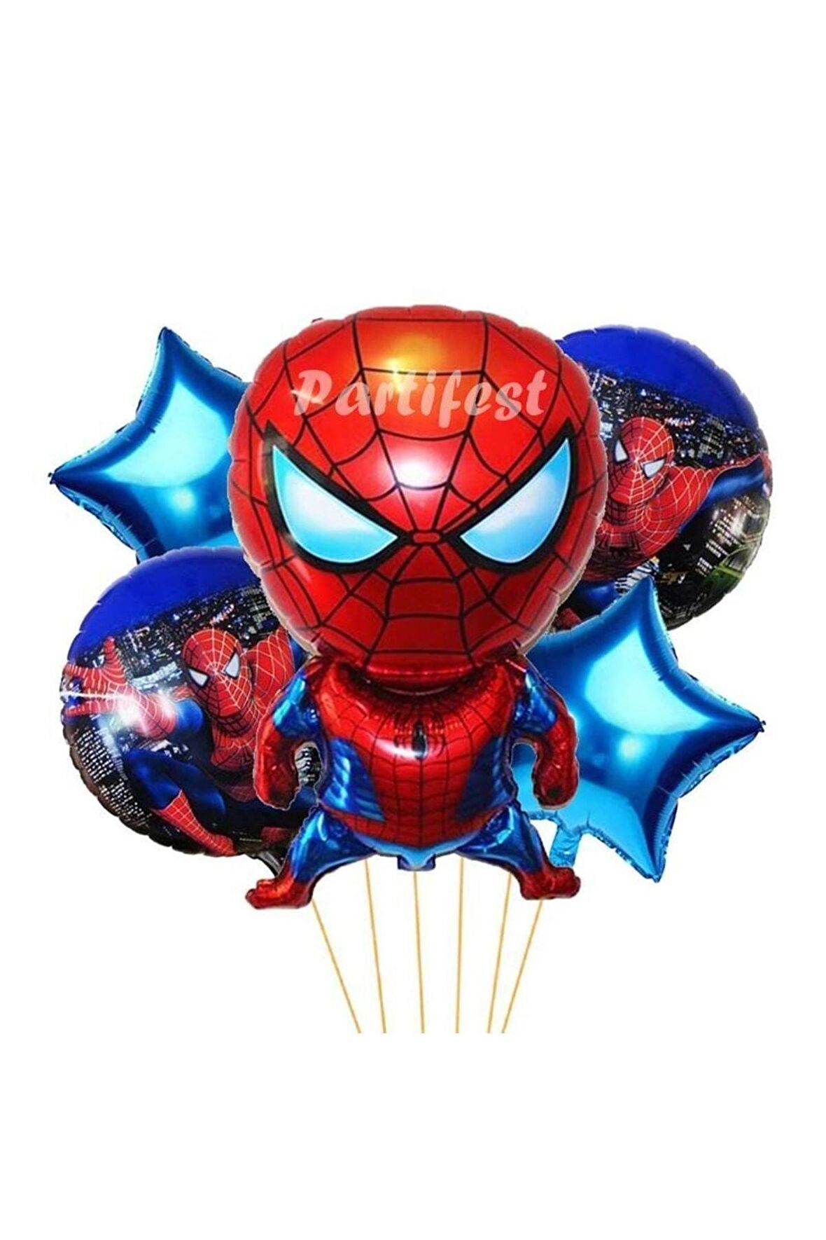 Spiderman Örümcek Adam Balon Set Balon Folyo Set Spiderman Konsept Doğum Günü Set Yaş Balon