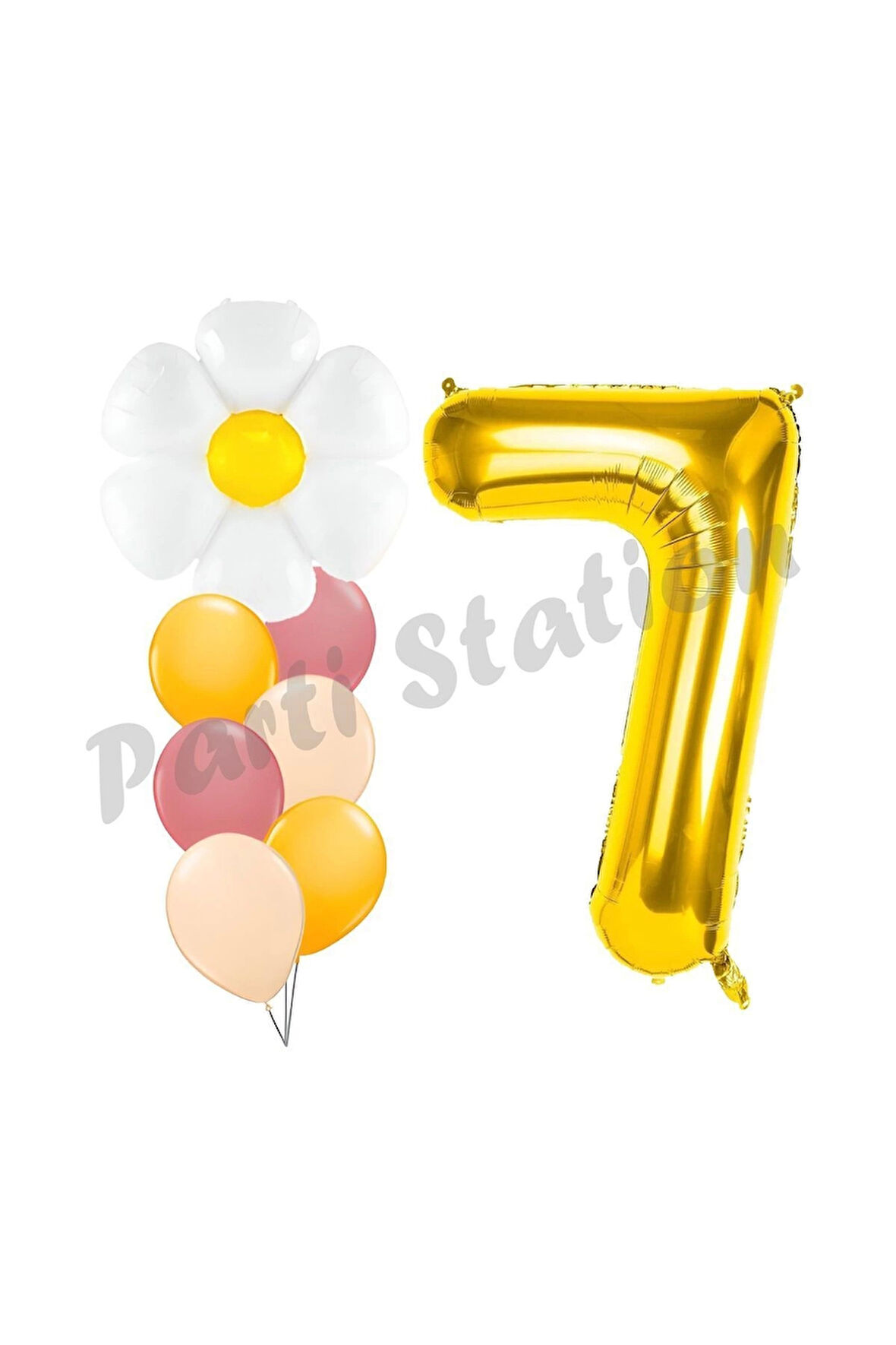 Papatya Konsept 9 Yaş Balon Set Papatya Çiçek Bahar Konsept Doğum Günü Parti Balon Set