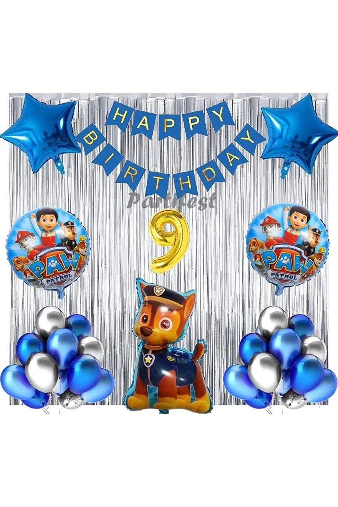 Paw Patrol Balon Seti Paw Petrol Yaş Balon Seti Paw Patrol Doğum Günü Set Paw Patrol Chase