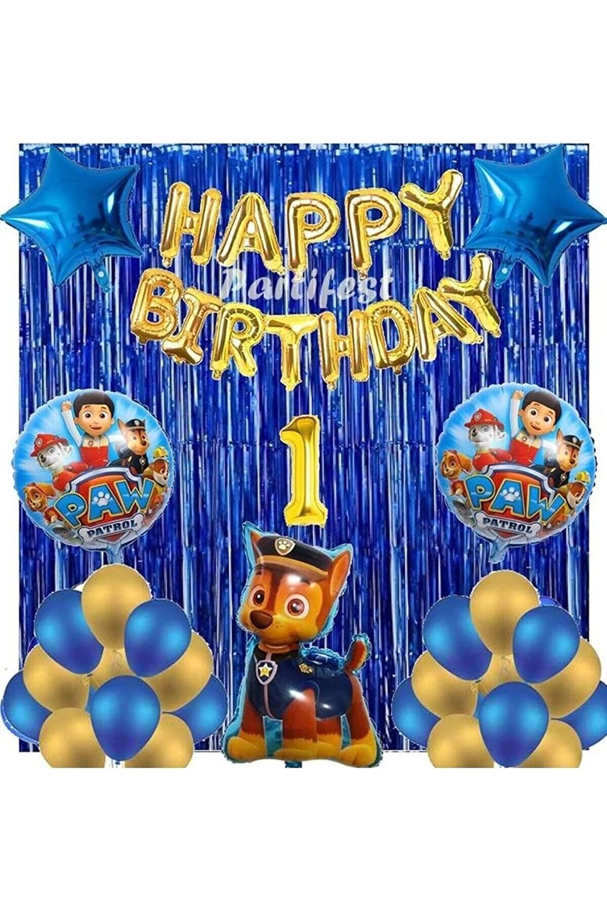 Paw Patrol Balon Seti Paw Petrol 1 Yaş Balon Seti Paw Patrol Doğum Günü Set Paw Patrol Chase