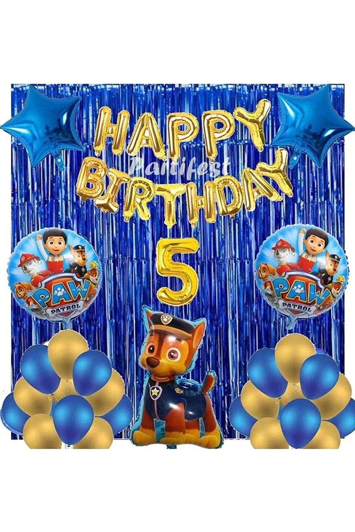 Paw Patrol Balon Seti Paw Petrol 5 Yaş Balon Seti Paw Patrol Doğum Günü Set Paw Patrol Chase