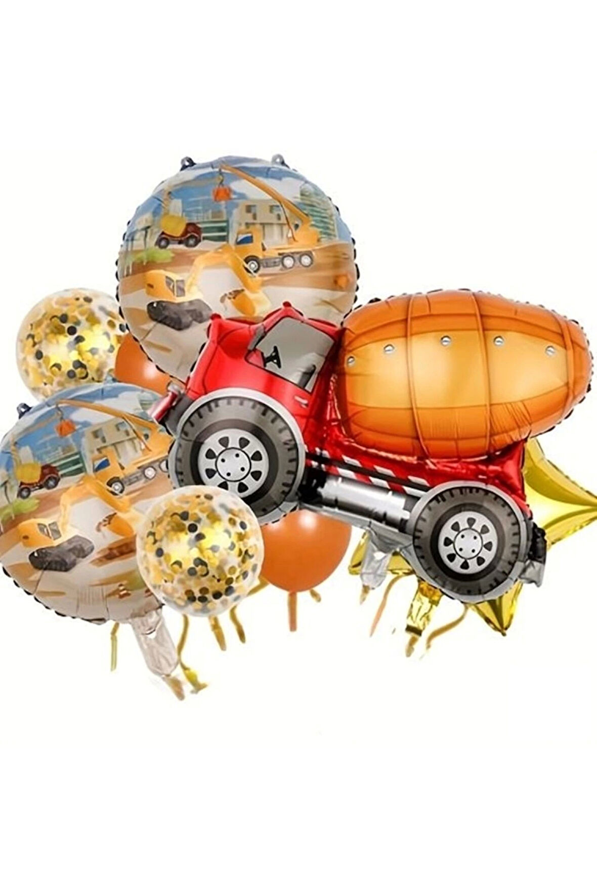 Araçlar Kamyon Konsept Mikser Kamyon Balon Set Kamyon Balon Seti Truck Balloon Doğum Günü Set