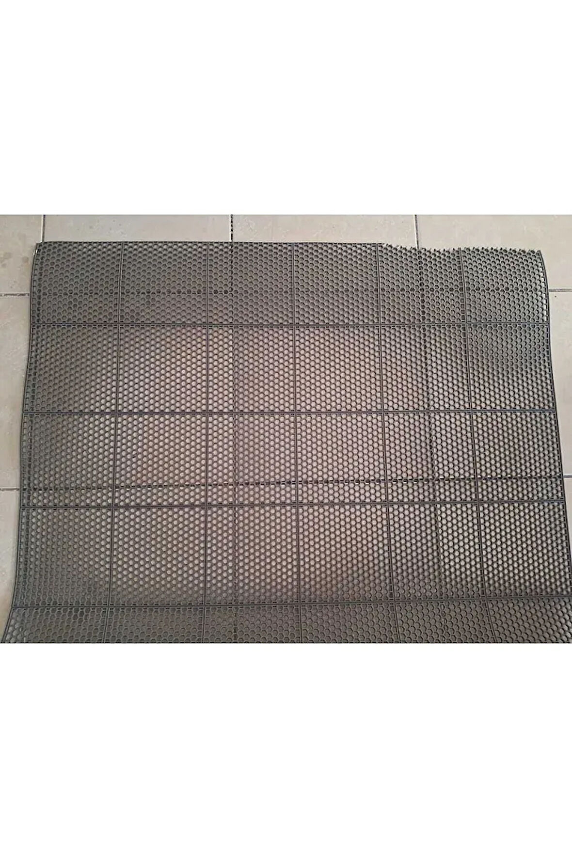PVC KARE PASPAS 90 X 100 CM GRİ BANYO KAYMAZ YER ZEMİN MATI