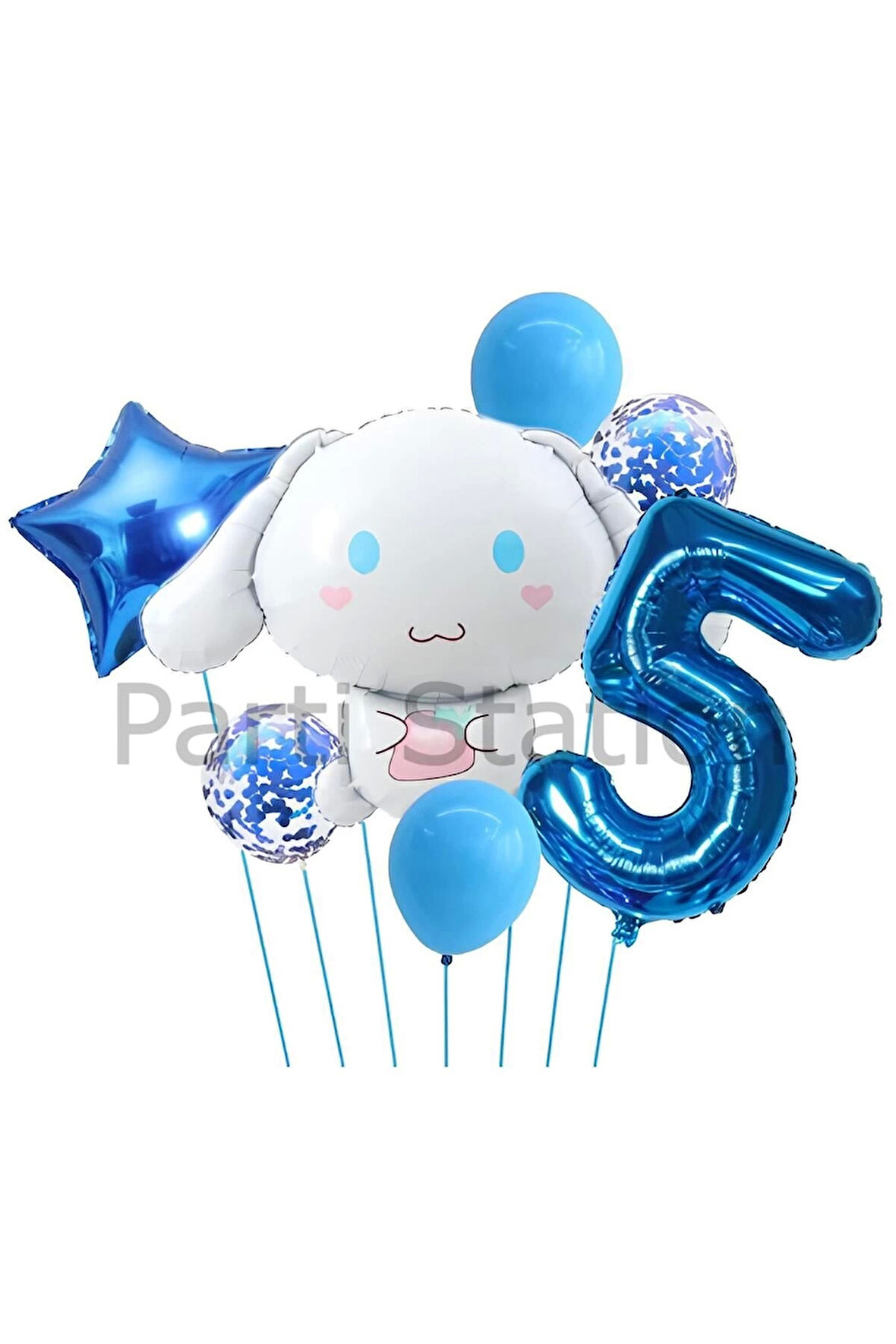 Sanrio Kuromi Cinnamon 1 Yaş Balon Set Anime Hello Kitty Kuromi Cinnamon Konsept Doğum Günü Balon