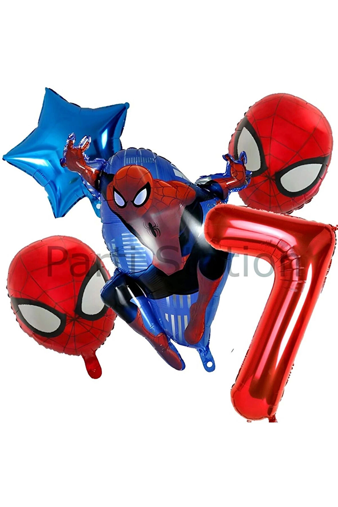 Örümcek Adam Spiderman 6 Yaş Doğum Günü Balon Set Spiderman Konsept Doğum Günü Balon Set