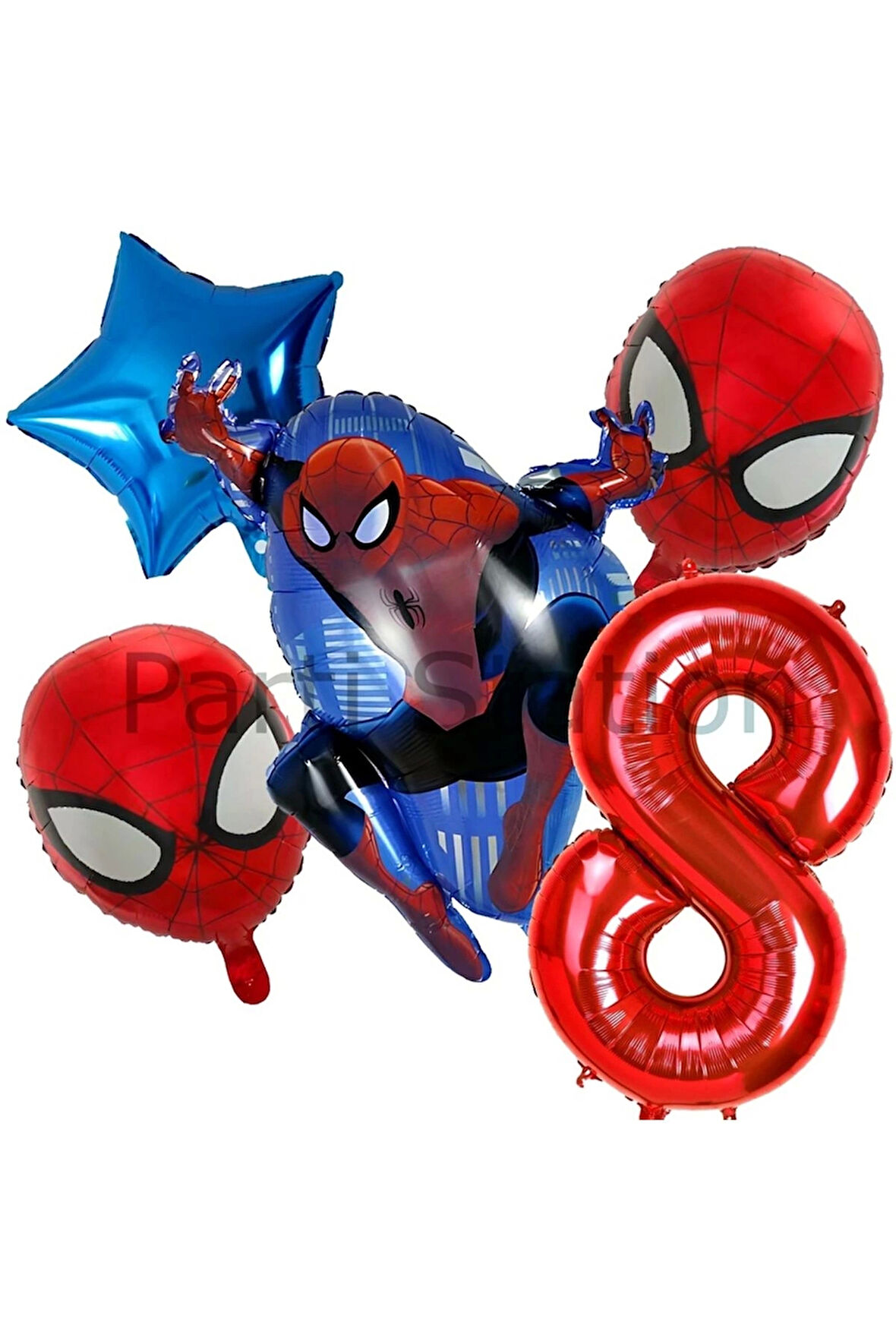Örümcek Adam Spiderman 6 Yaş Doğum Günü Balon Set Spiderman Konsept Doğum Günü Balon Set