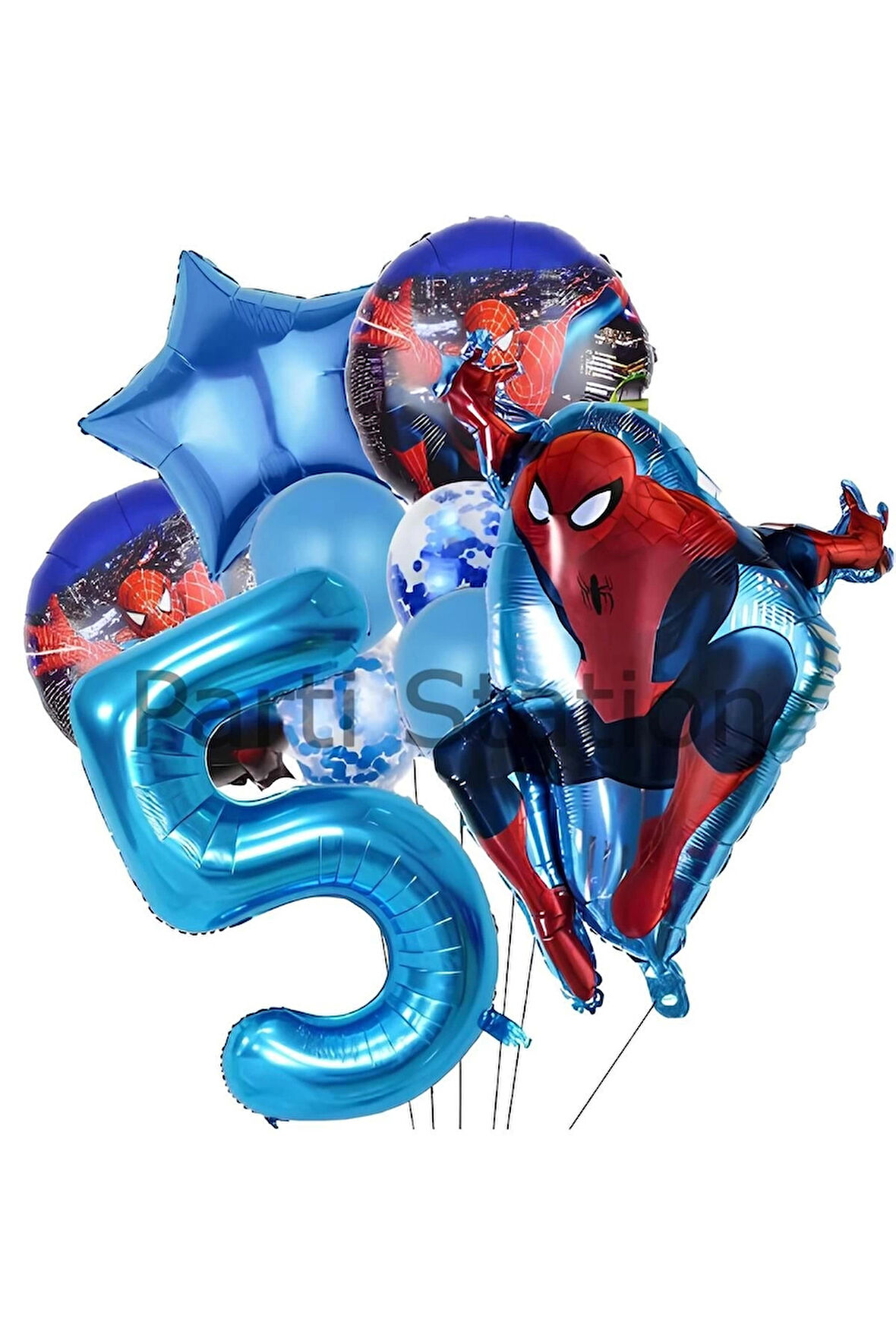 Örümcek Adam Spiderman 1 Yaş Balon Set Spiderman Konsept Doğum Günü Balon Set