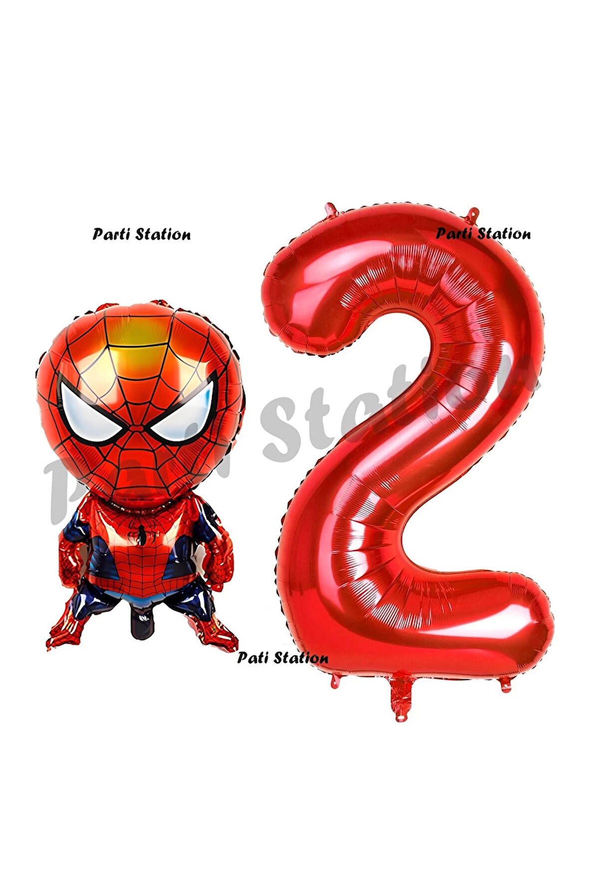 Spiderman 8 Yaş Balon Ve Kırmızı Rakam Balon Doğum Günü Parti Set Örümcek Adam Balon Set