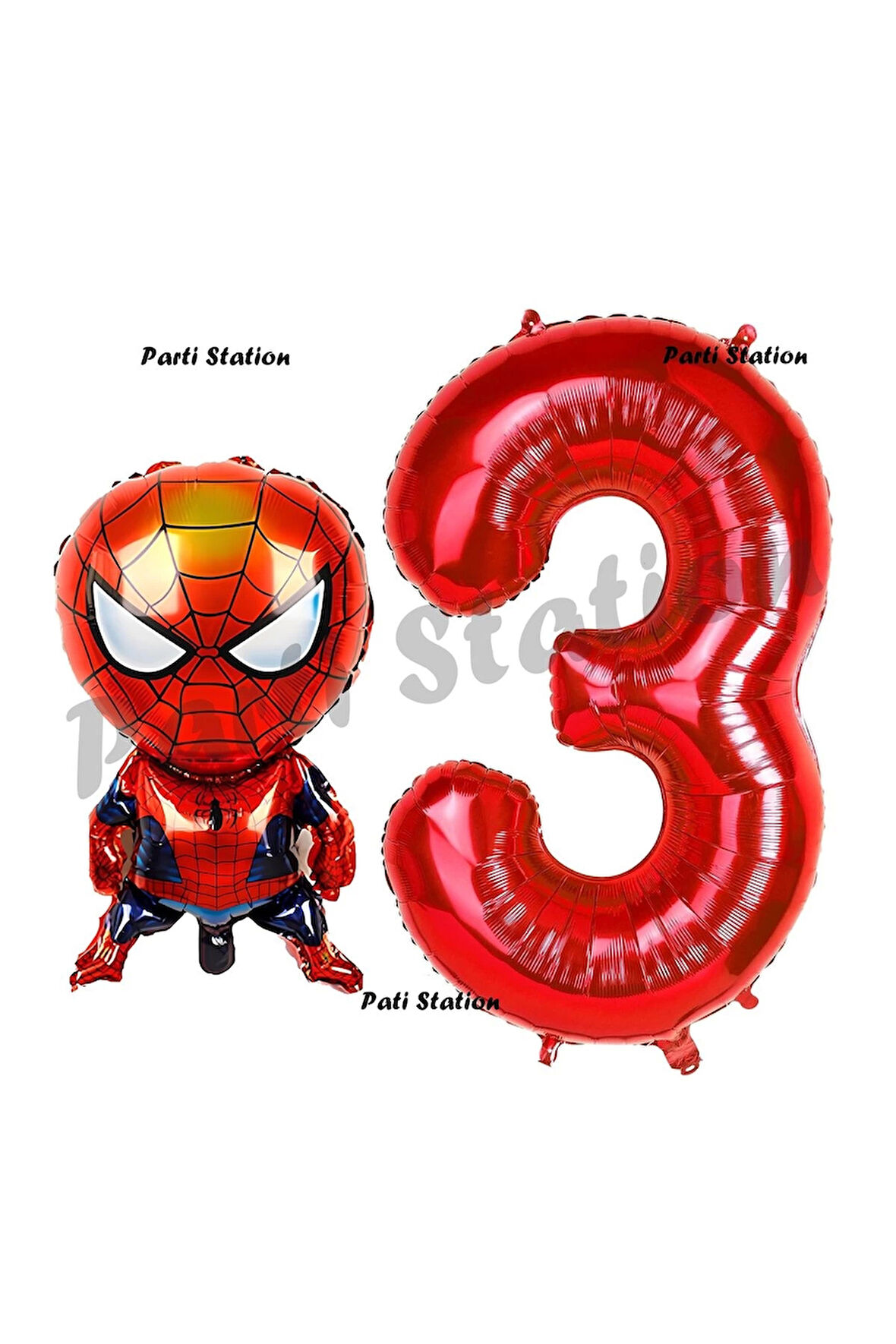 Spiderman 8 Yaş Balon Ve Kırmızı Rakam Balon Doğum Günü Parti Set Örümcek Adam Balon Set