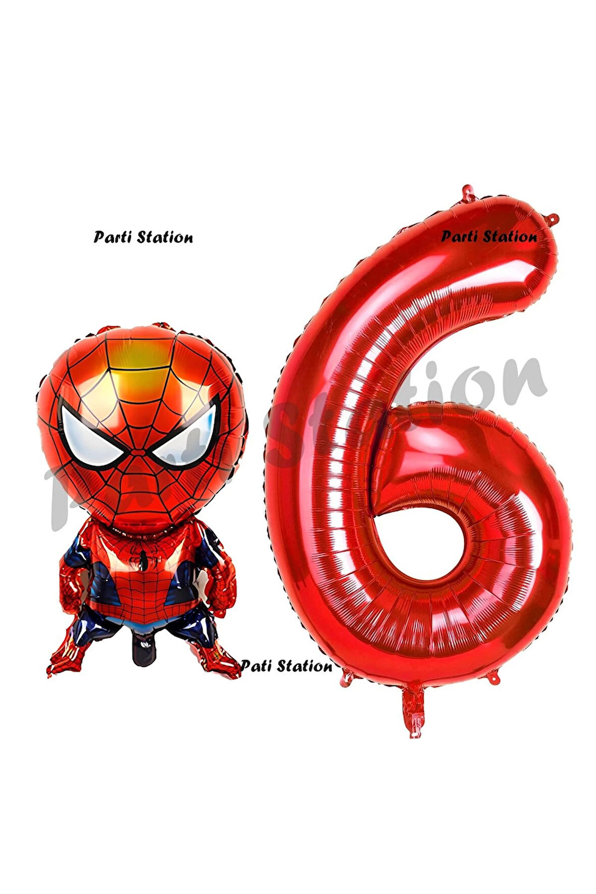 Spiderman 8 Yaş Balon Ve Kırmızı Rakam Balon Doğum Günü Parti Set Örümcek Adam Balon Set