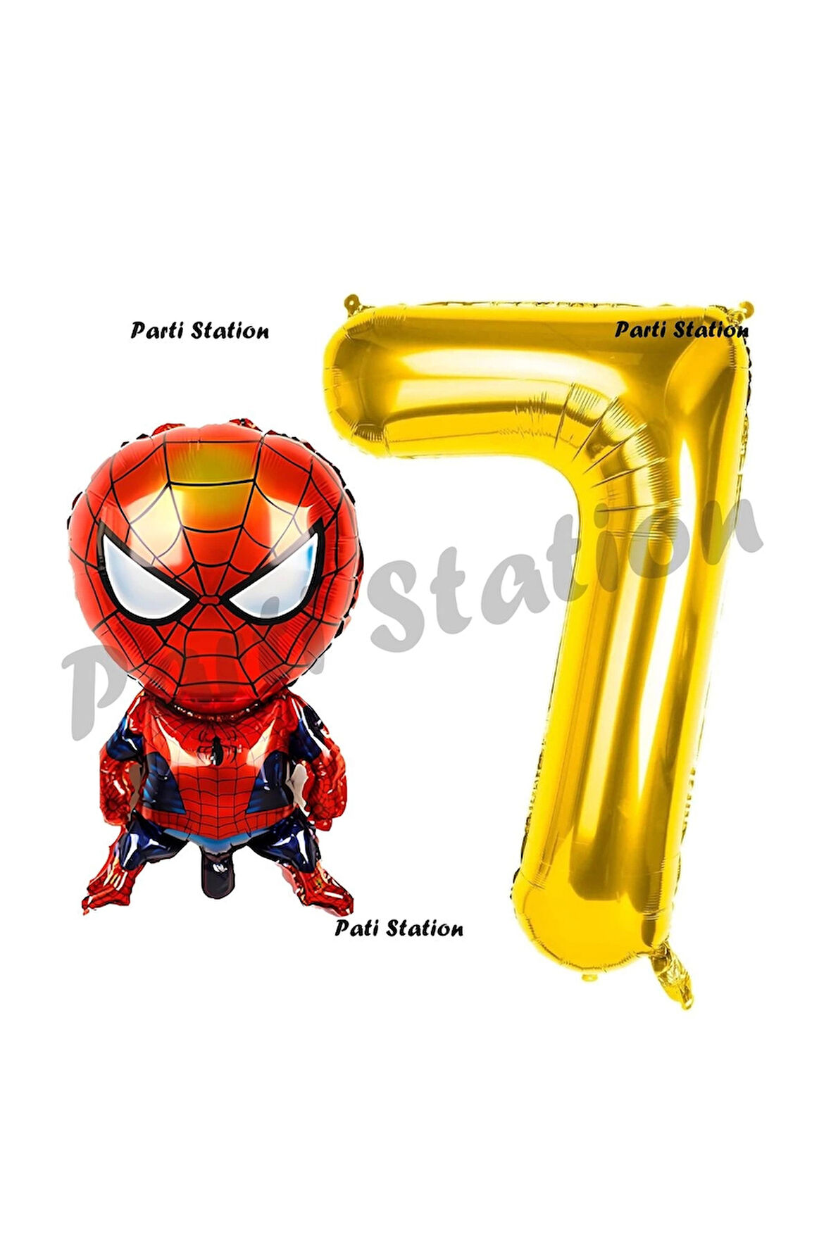 Spiderman 1 Yaş Balon ve Gold Rakam Balon Doğum Günü Parti Set Örümcek Adam Balon set