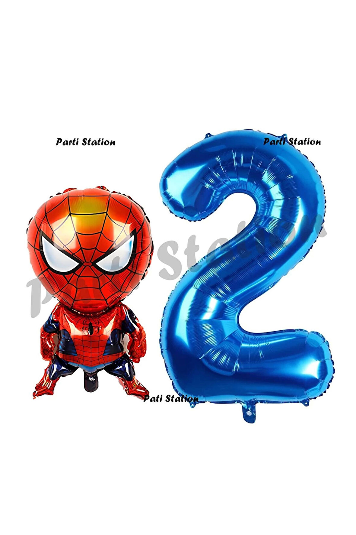 Spiderman 7 Yaş Balon ve Lacivert Rakam Balon Doğum Günü Parti Set Örümcek Adam Balon set