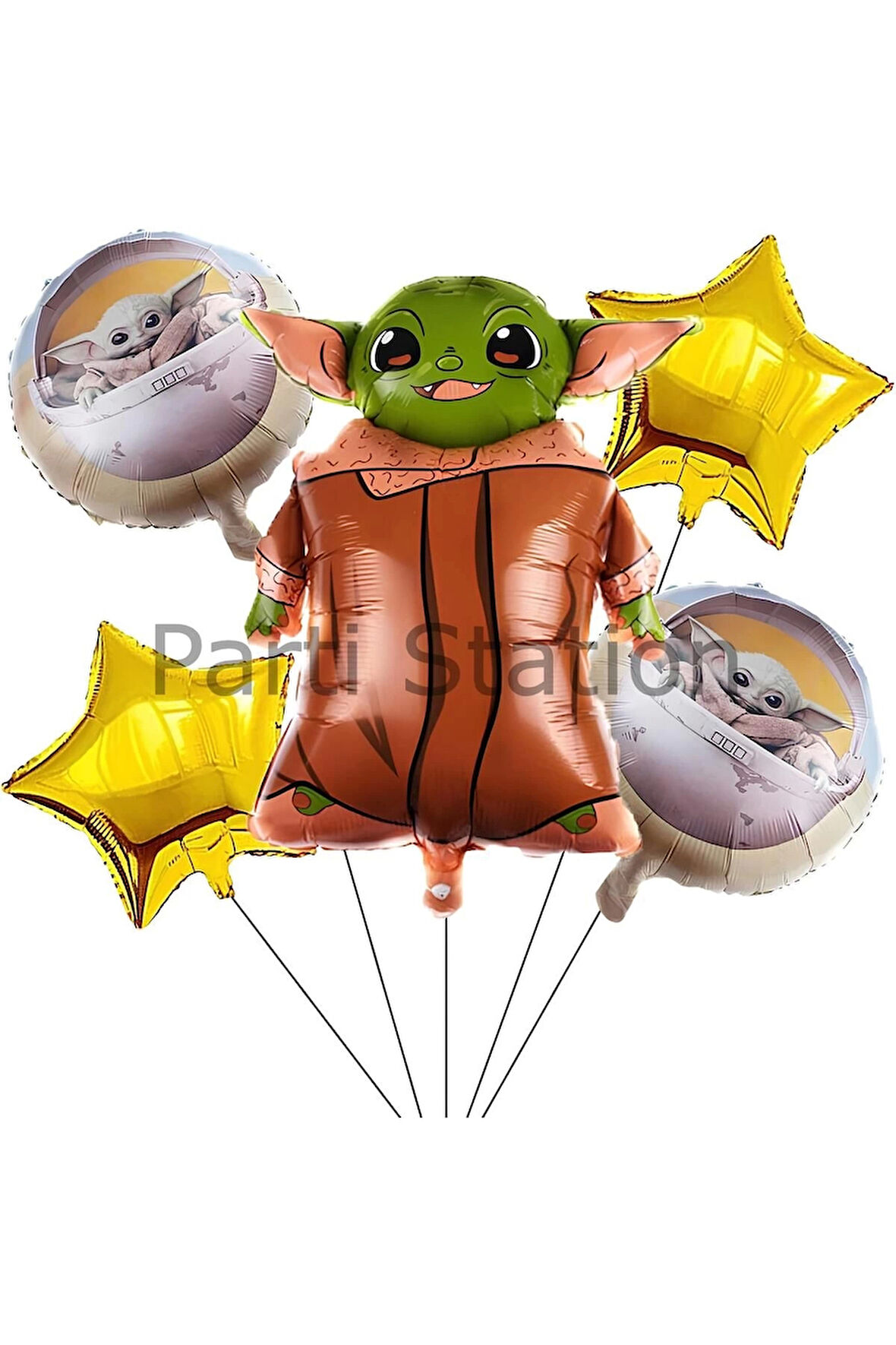 Star Wars Yoda Altın Balon Set Yıldız Savaşları Yoda Konsept Doğum Günü Balon Set