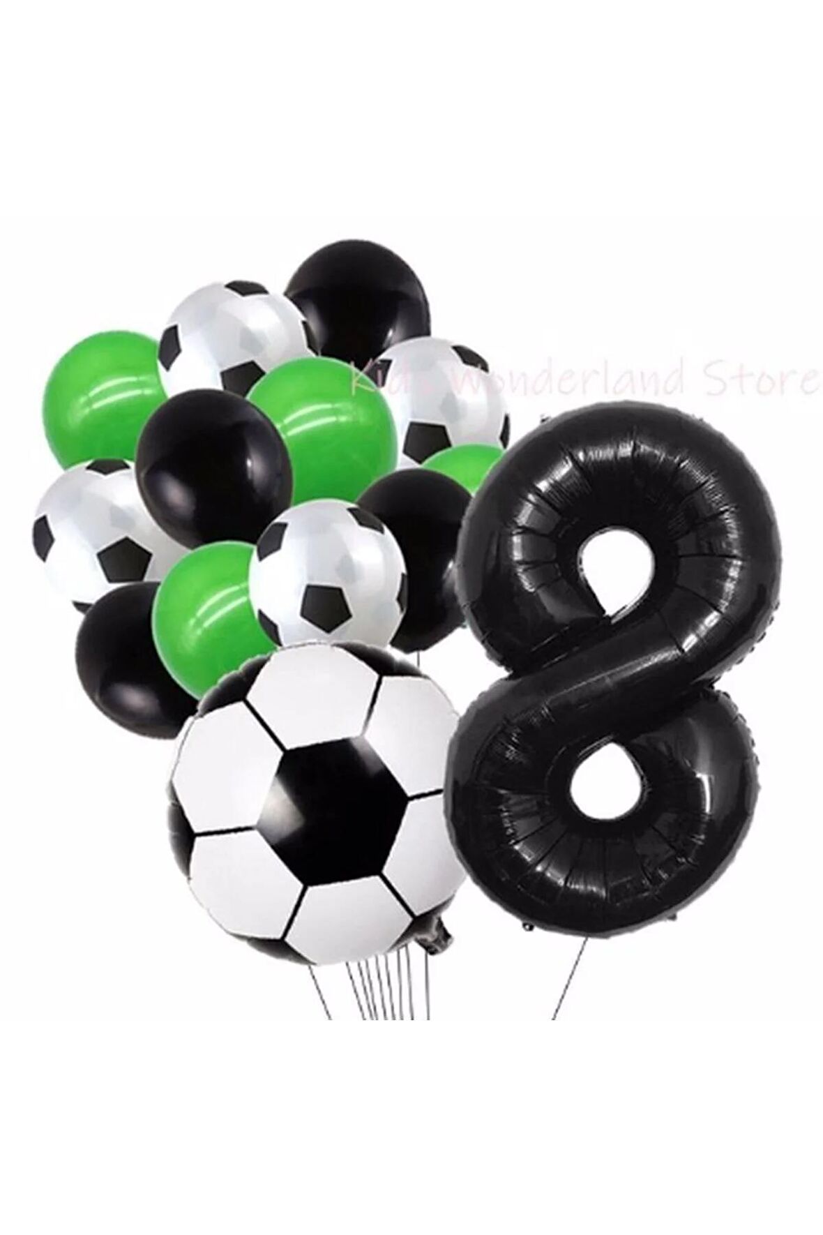 Futbol Topu Maç 8 Yaş Balon Set Futbol Topu Maç Konsept Doğum Günü Set Yaş Balon Set