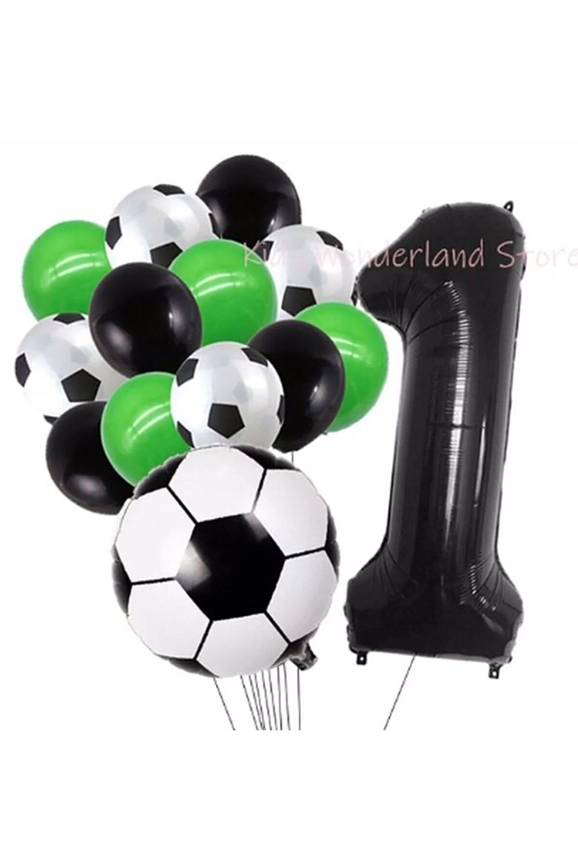 Futbol Topu Maç 1 Yaş Balon Set Futbol Topu Maç Konsept Doğum Günü Set Yaş Balon Set