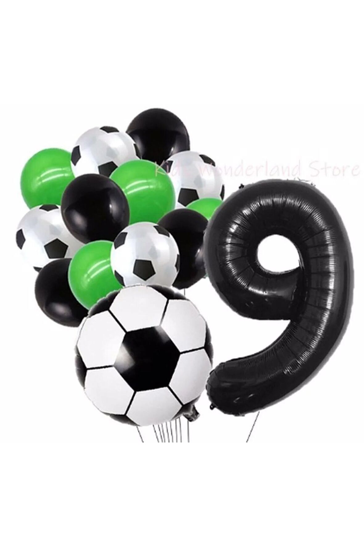 Futbol Topu Maç 9 Yaş Balon Set Futbol Topu Maç Konsept Doğum Günü Set Yaş Balon Set