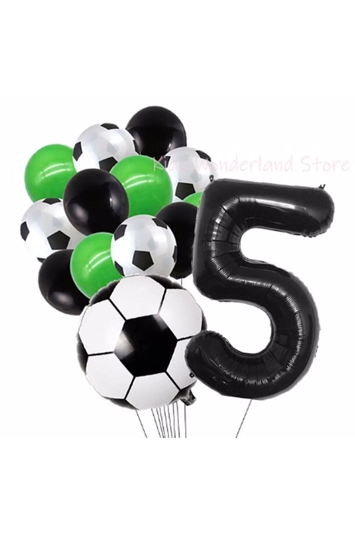 Futbol Topu Maç 5 Yaş Balon Set Futbol Topu Maç Konsept Doğum Günü Set Yaş Balon Set