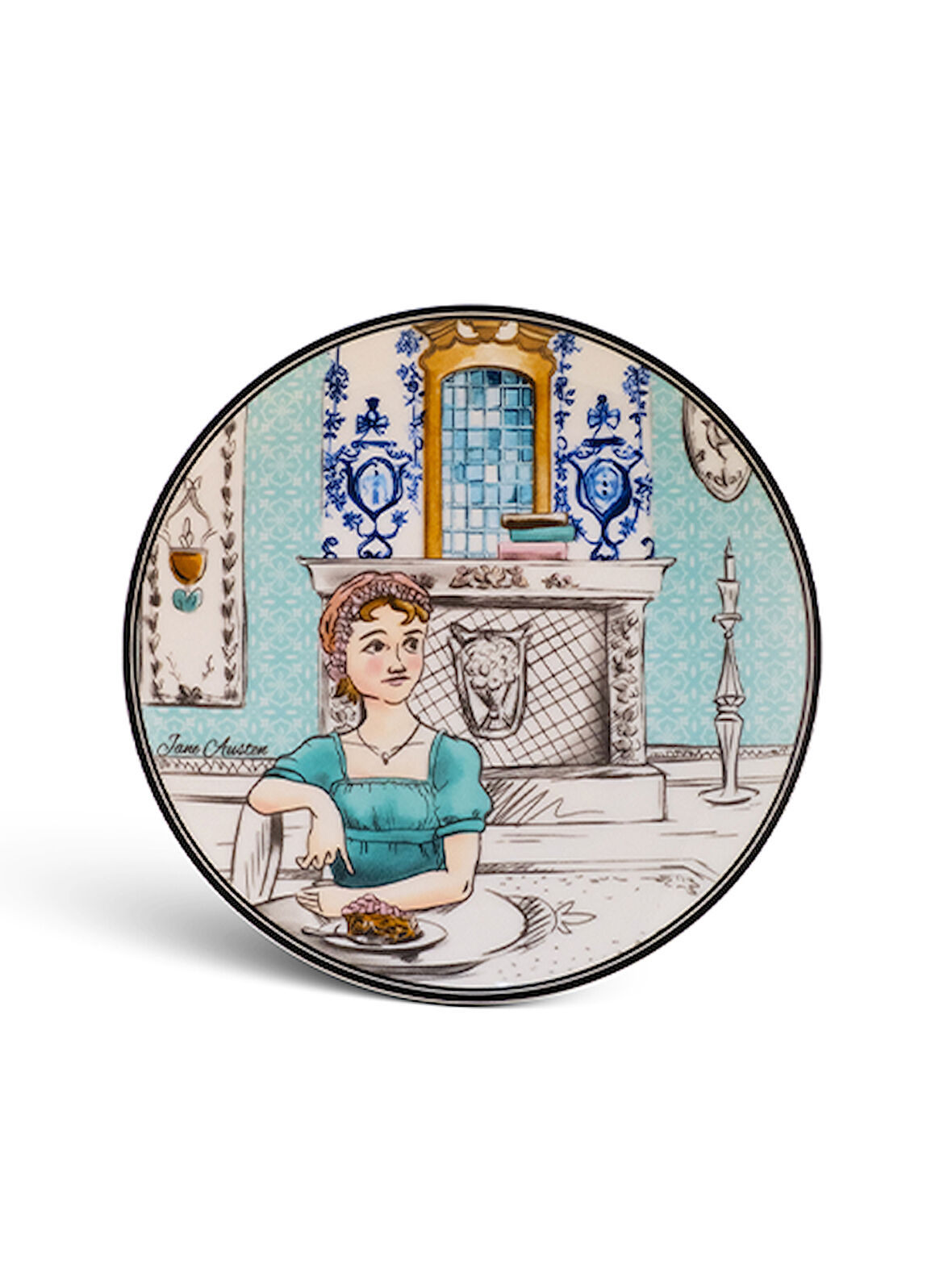 Jane Austen Porselen Pasta Tabağı