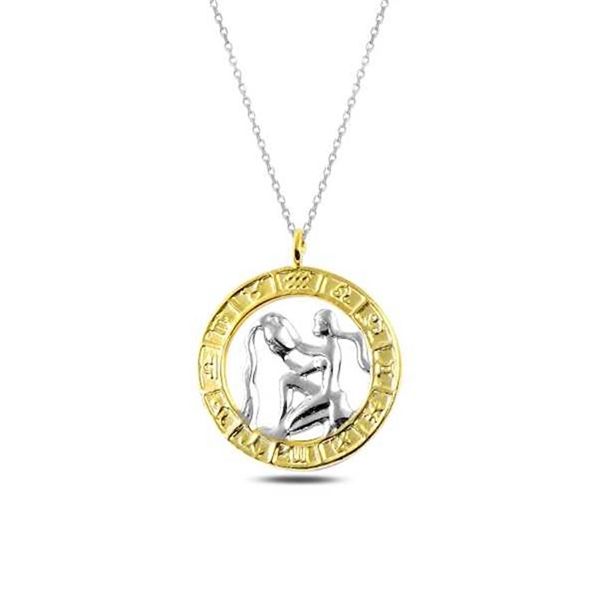 ​Gümüş Gold Kova Burcu Kolye 