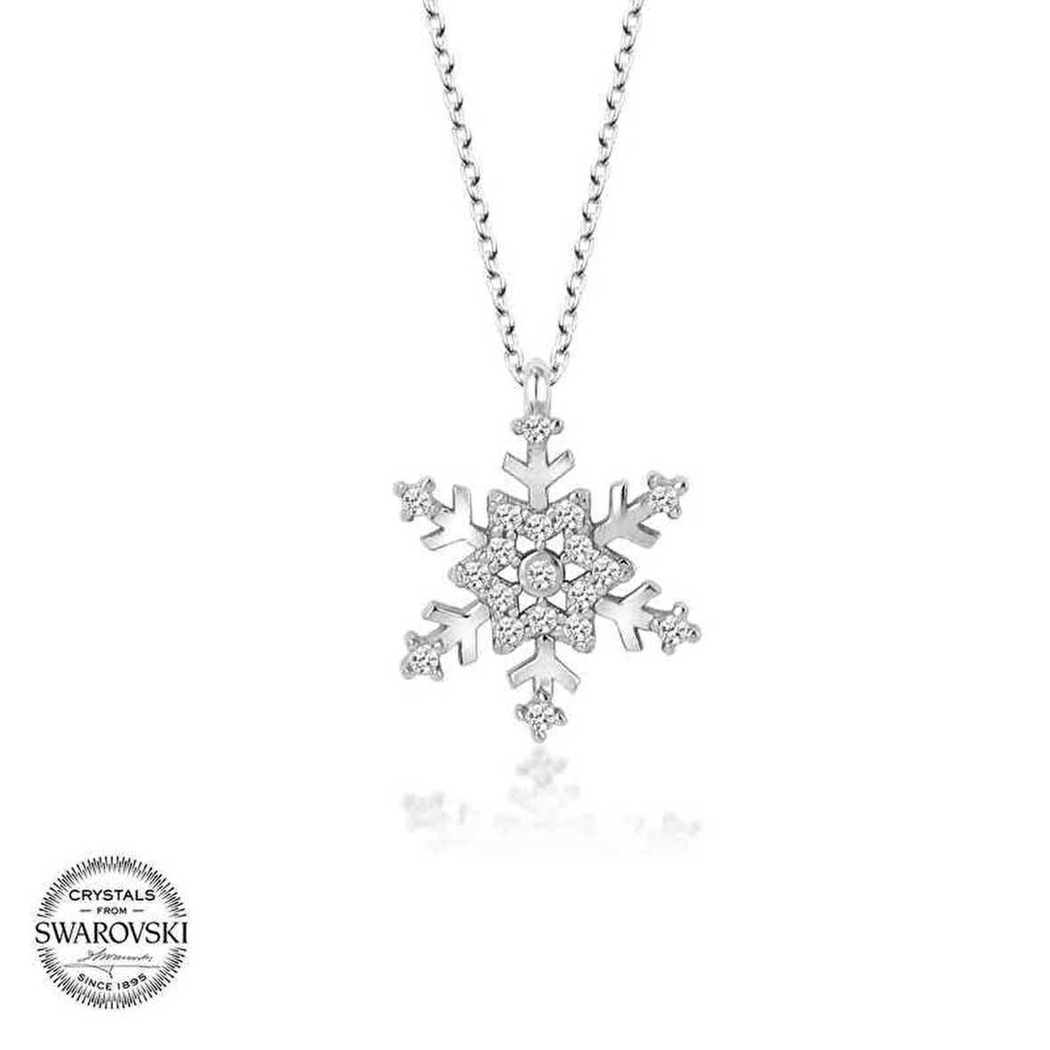 Swarovski Taşlı Gümüş Hayat Ağacı Kadın Kolye