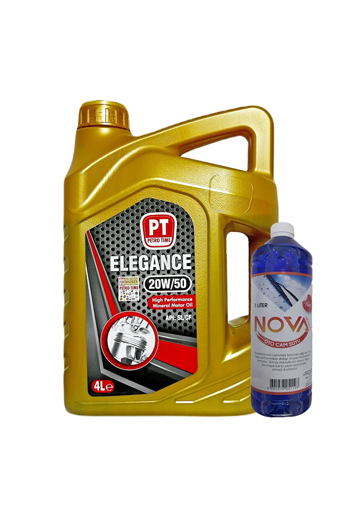 Elegance 20w-50 Mineral Motor Yağı 4 Litre + Nova Cam Suyu 1 Lt