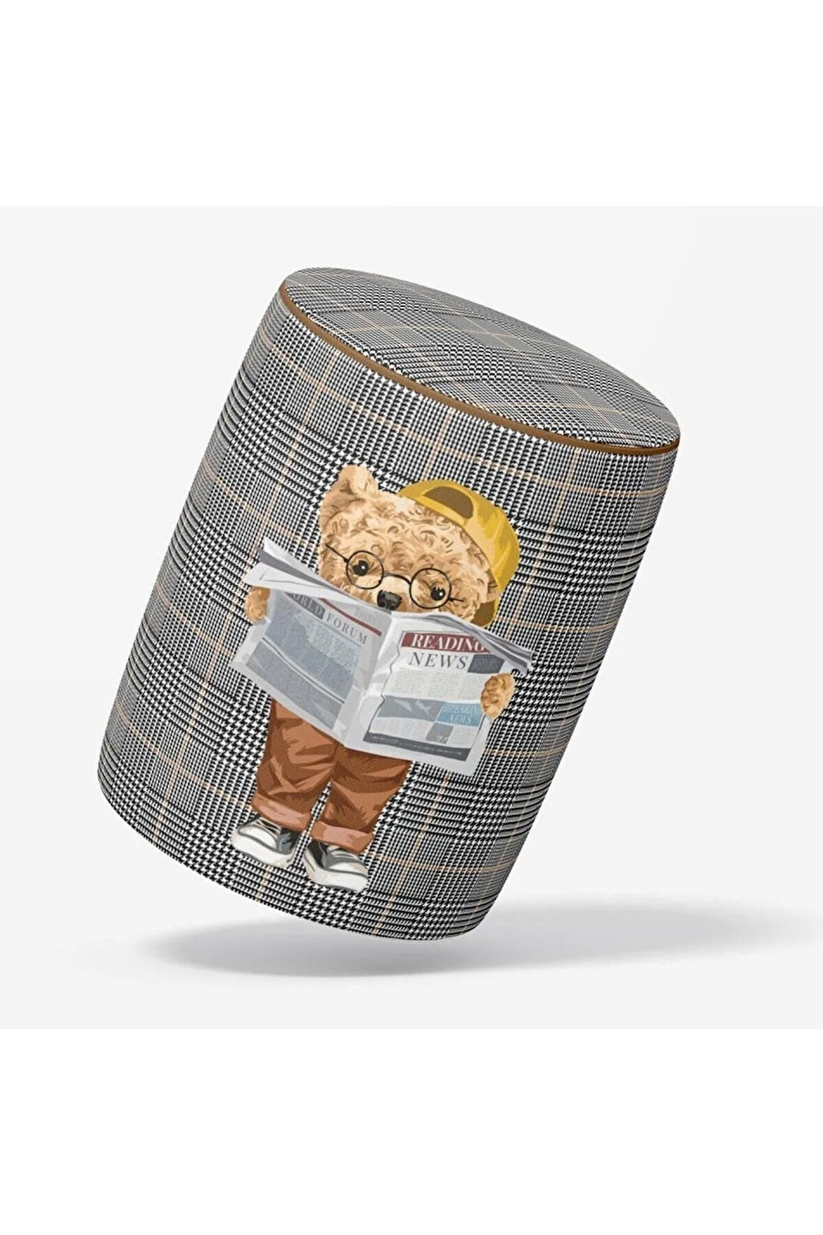 Gazeteci Teddy Puf (Kumaşı Süettir. Uluslararası Solmama Sertifikasına Sahiptir.)