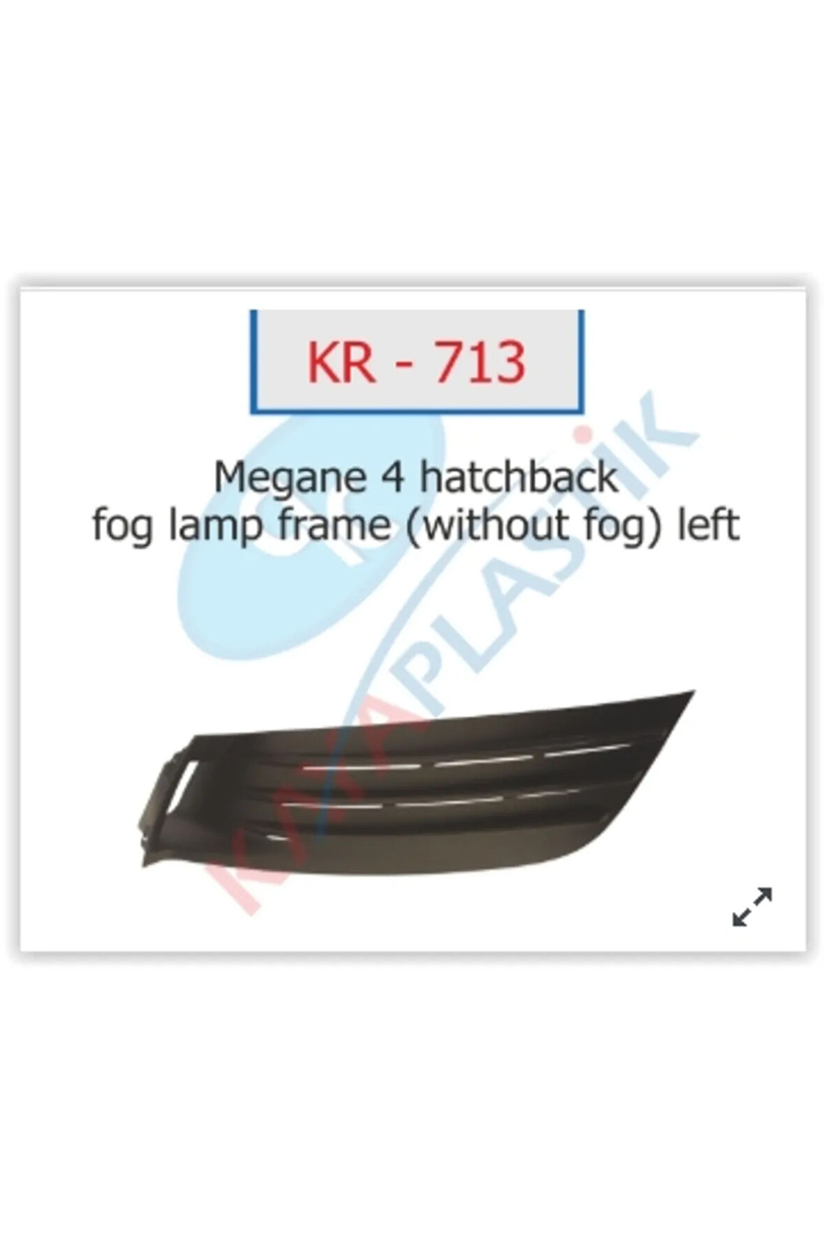 X Sis Far Çerçevesi Sissiz Sol Hatcback Model Megane 4