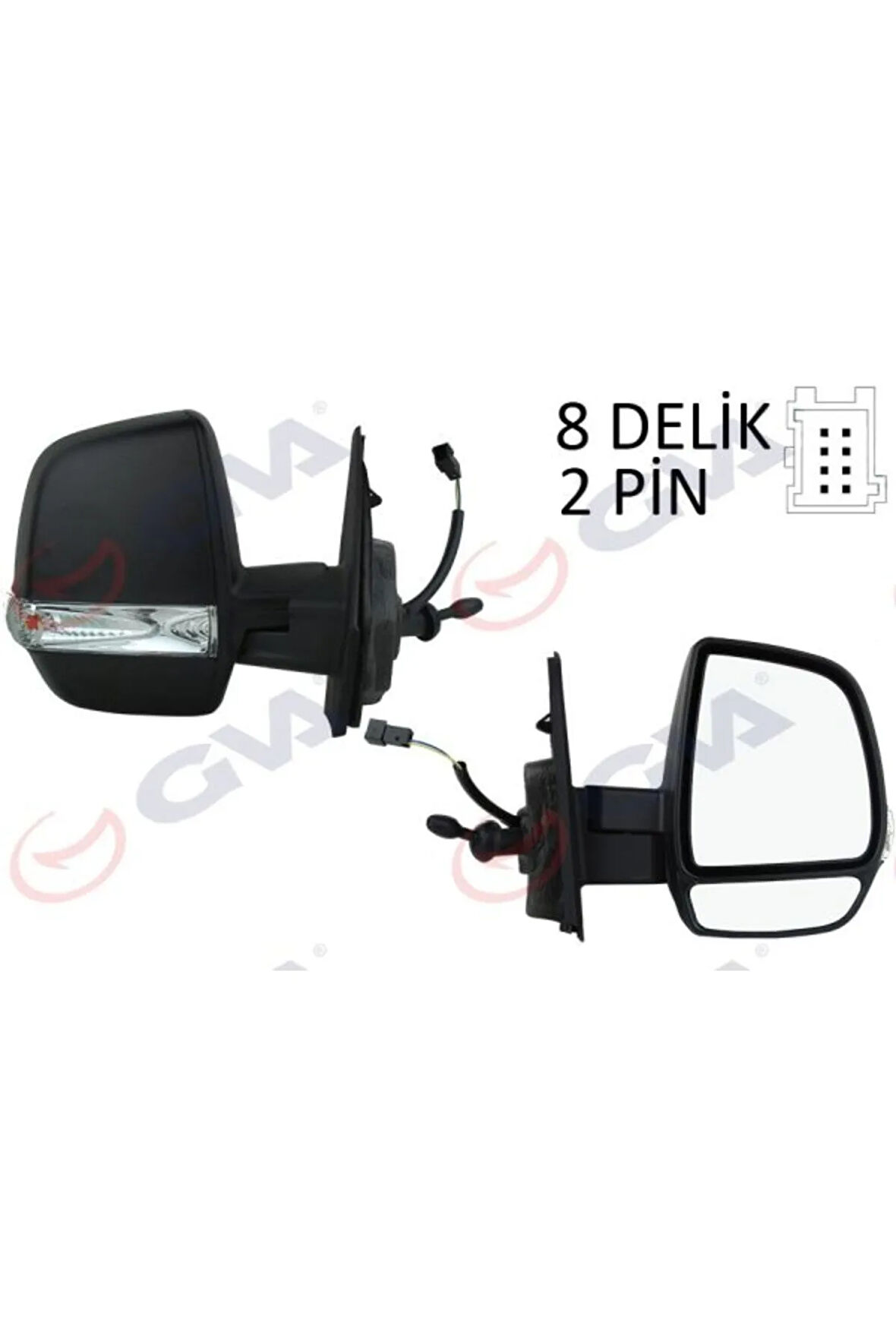 DIŞ DİKİZ AYNASI SAĞ DOBLO 11 OPEL COMBO 12 18 MEKANİK SİNYALLİ ÇİFT CAM KONVEKS