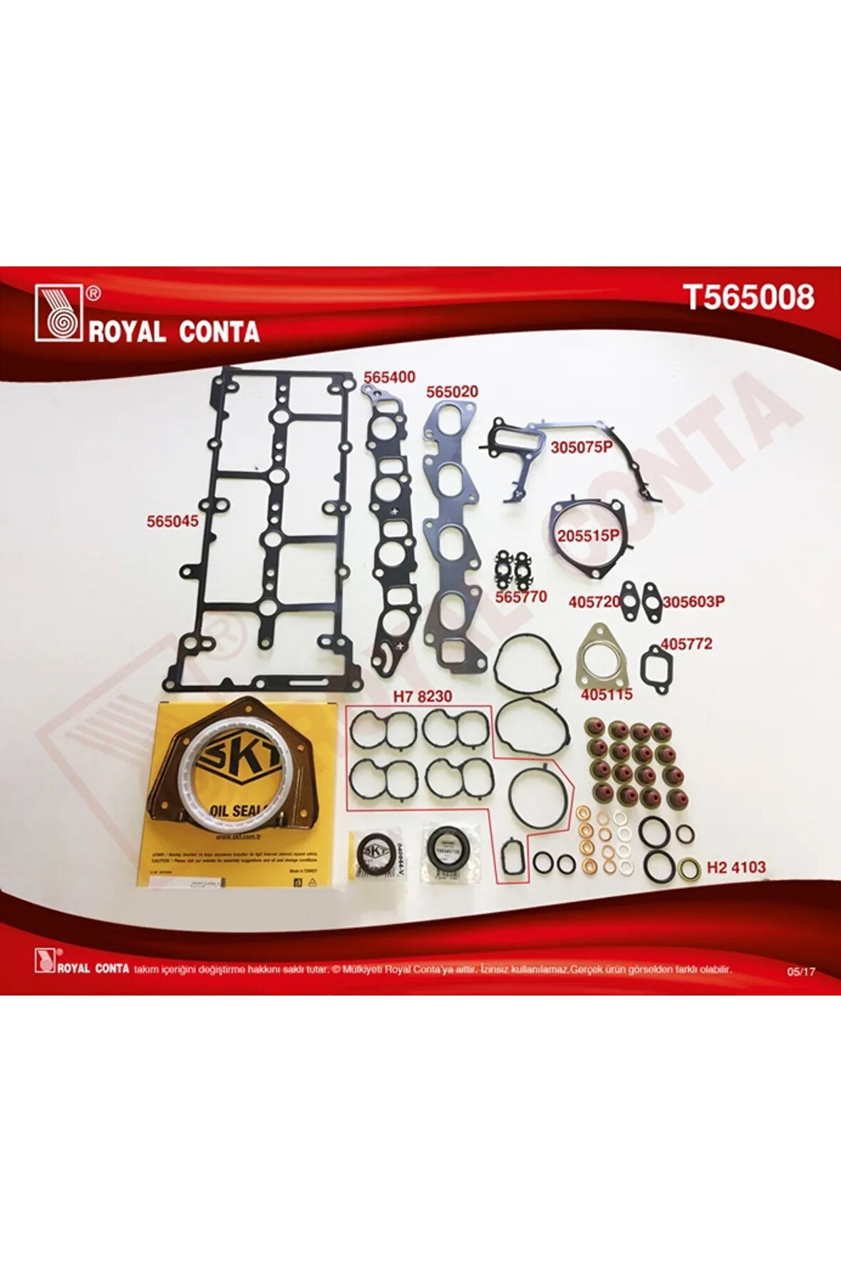 MOTOR TAKIM CONTASI KEÇELİ SUBAP LASTİK SKC SİZ DOBLO-LINEA-BRAVO II 1.6 DMTJ