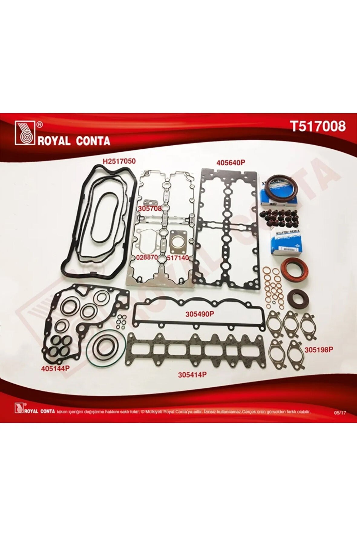MOTOR TAKIM CONTA SKC SİZ DUCATO 2.3 JTD REİNZ KEÇELİ VE SUBAP LASTİKLİ