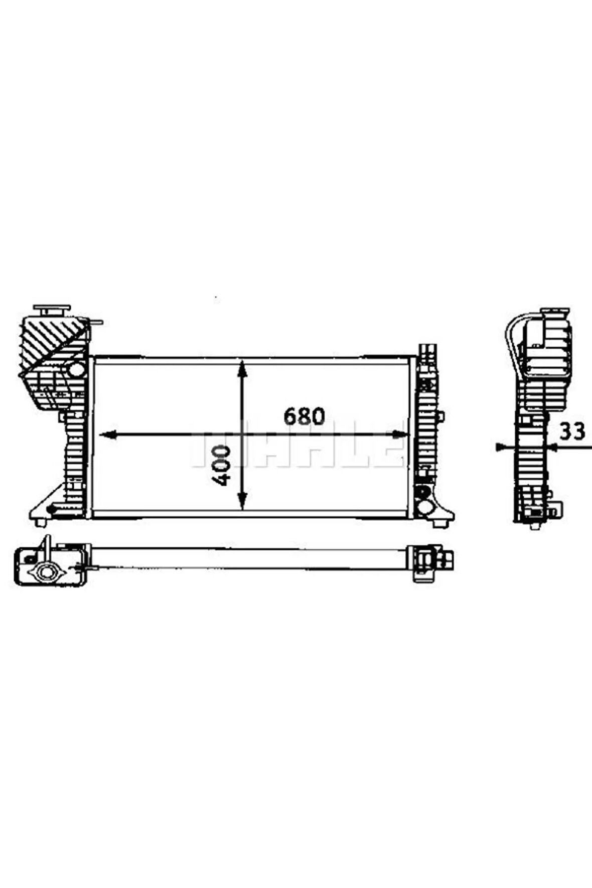 Motor Su Radyatoru Mercedes Sprınter B901 B904 96 06 Klımasız
