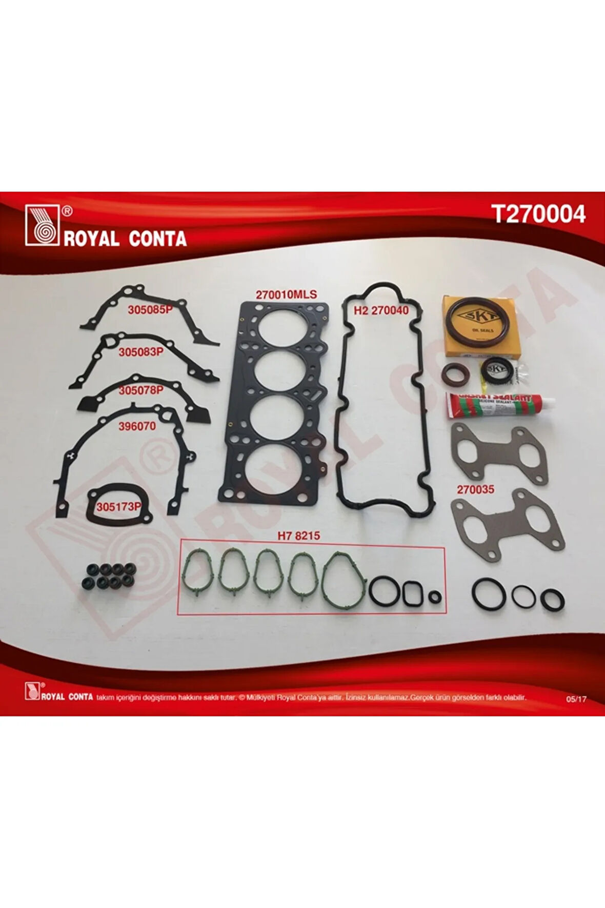 Motor Takım Conta Keçeli/sub.lastikli Palıo 1.2 8v 60-65 Hp