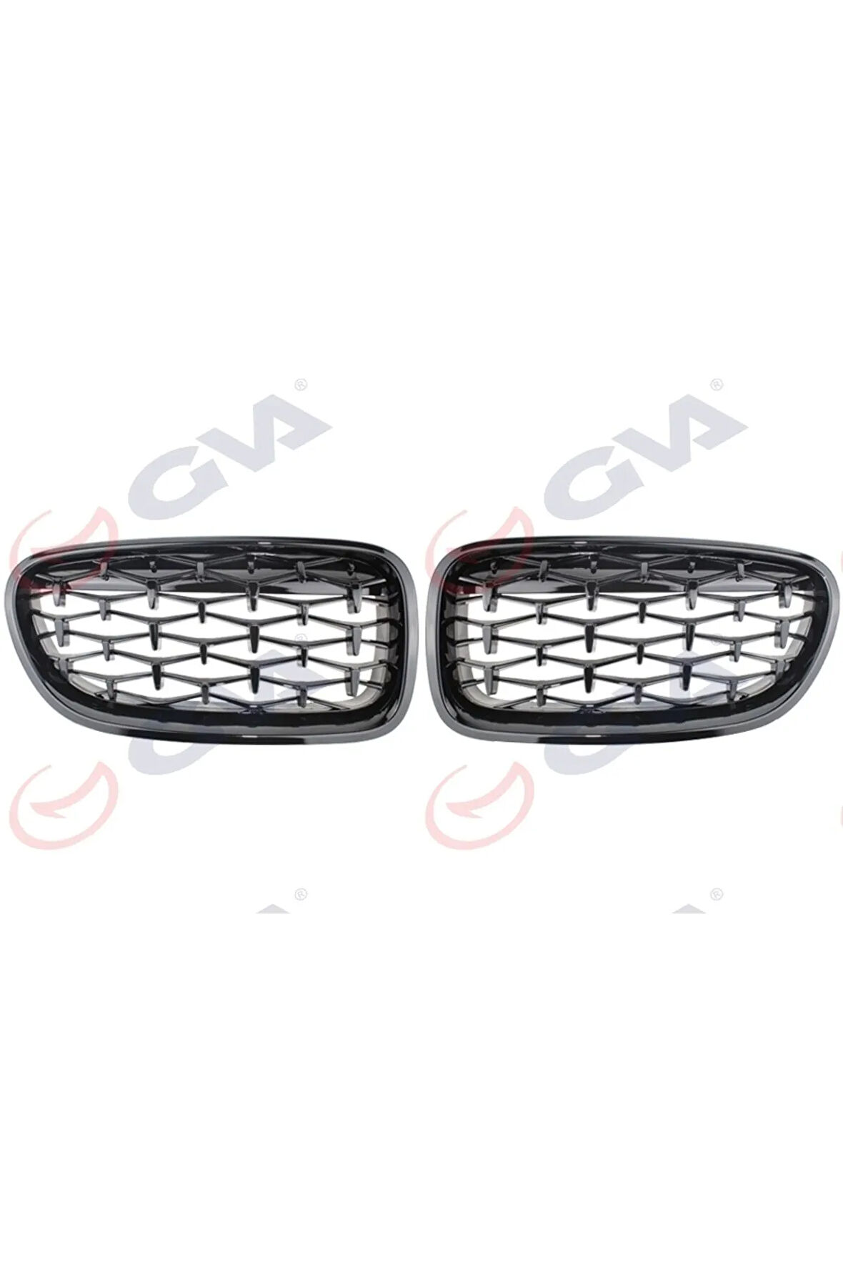 PANJUR SIYAH ÇERCEVE KENARLI PARLAK SET Z4 STYLE BMW F10 51137203649-650S1 Uyumlu