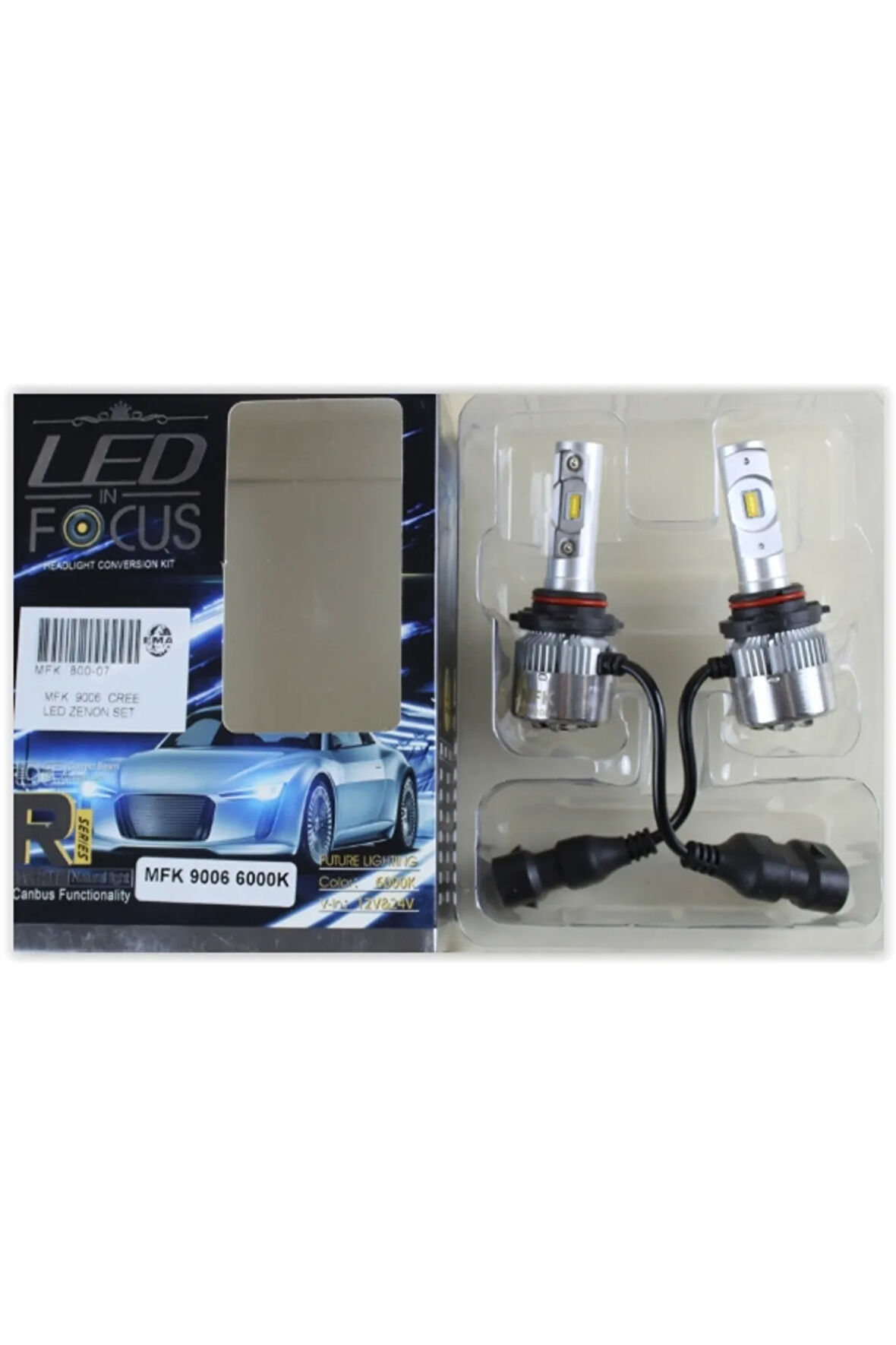 300-35 Ampül 12v 9006 Led Xenon Set Cree Led/orj. Tek Devre