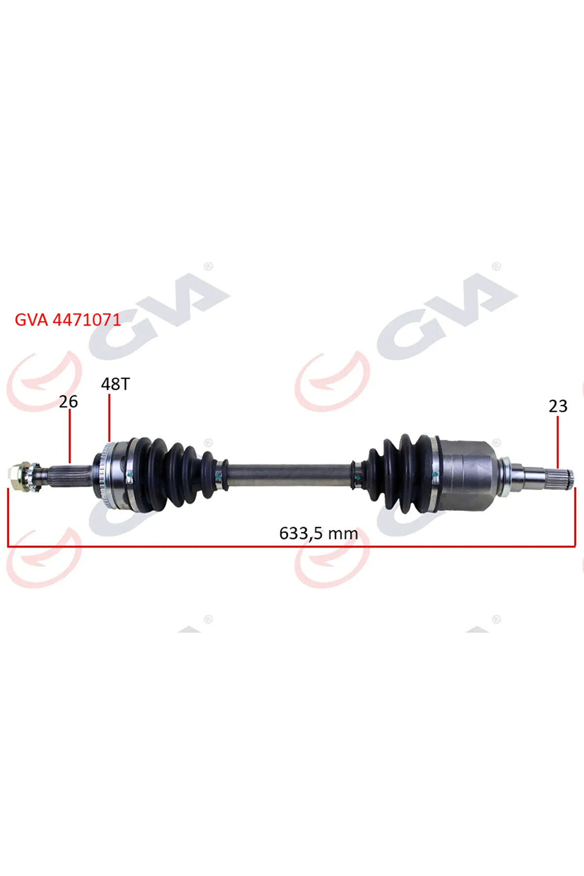 Komple Aks Sol Corolla E12 1.4 Vvt-ı 02-07 Abs Li 48diş 633mm