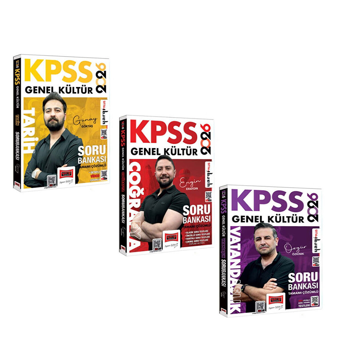 Yargı Yayınları 2026 KPSS Genel Kültür Tarih Coğrafya ve Vatandaşlık Soru Bankası Seti 3 Kitap