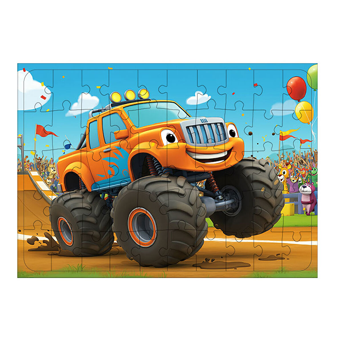 Ahşap Mdf Puzzle Yapboz Dev Monster Truck 50 Parça 35*50 cm