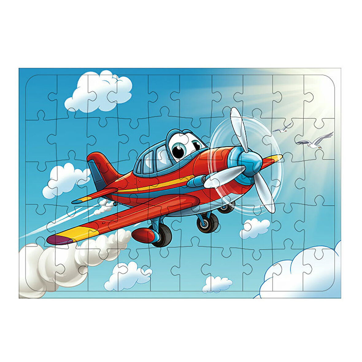 Ahşap Mdf Puzzle Yapboz Gökyüzünde Uçaklar 50 Parça 35*50 cm