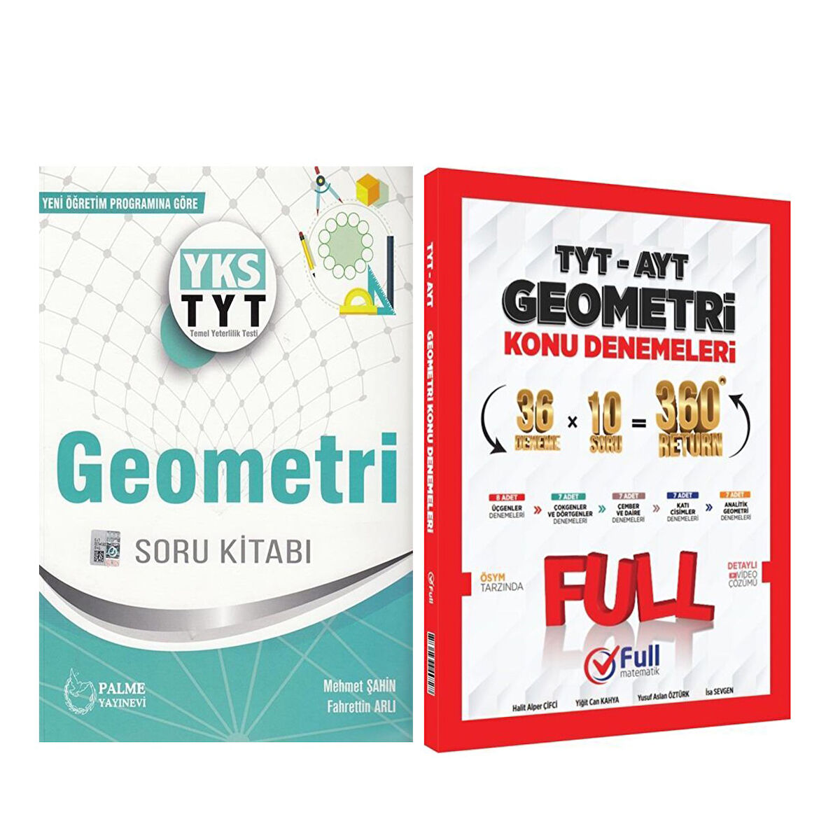 Palme Yayınları TYT Geometri Soru Bankası ve Full Matematik Deneme Seti 2 Kitap