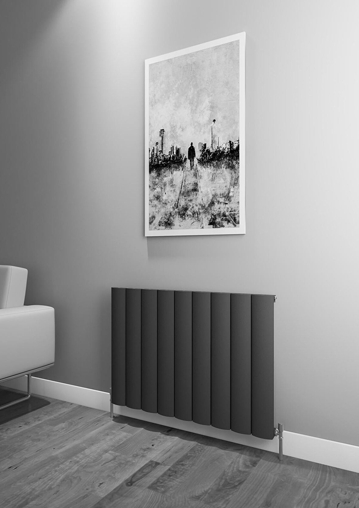 Warma Kavala Alüminyum Radyatör 850 X 600 Pütürlü Siyah RAL 9005