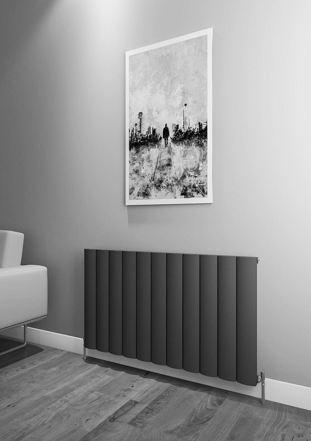 Warma Kavala Alüminyum Radyatör 1040 X 600 Pütürlü Siyah RAL 9005