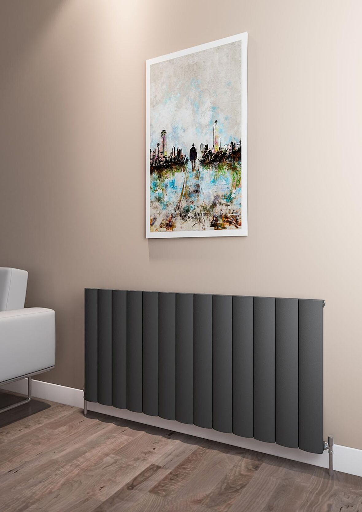 Warma Kavala Alüminyum Radyatör 1230 X 600 Pütürlü Antrasit 7946