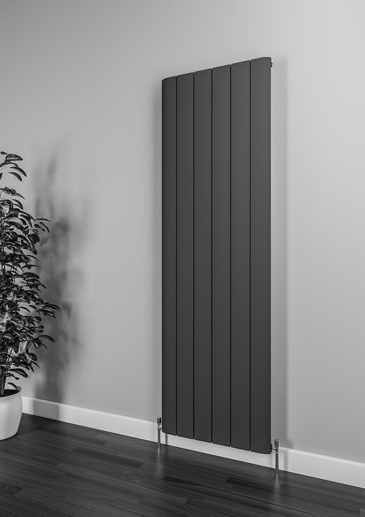 Warma Selanik Alüminyum Radyatör 565 X 1800 Pütürlü Siyah RAL 9005