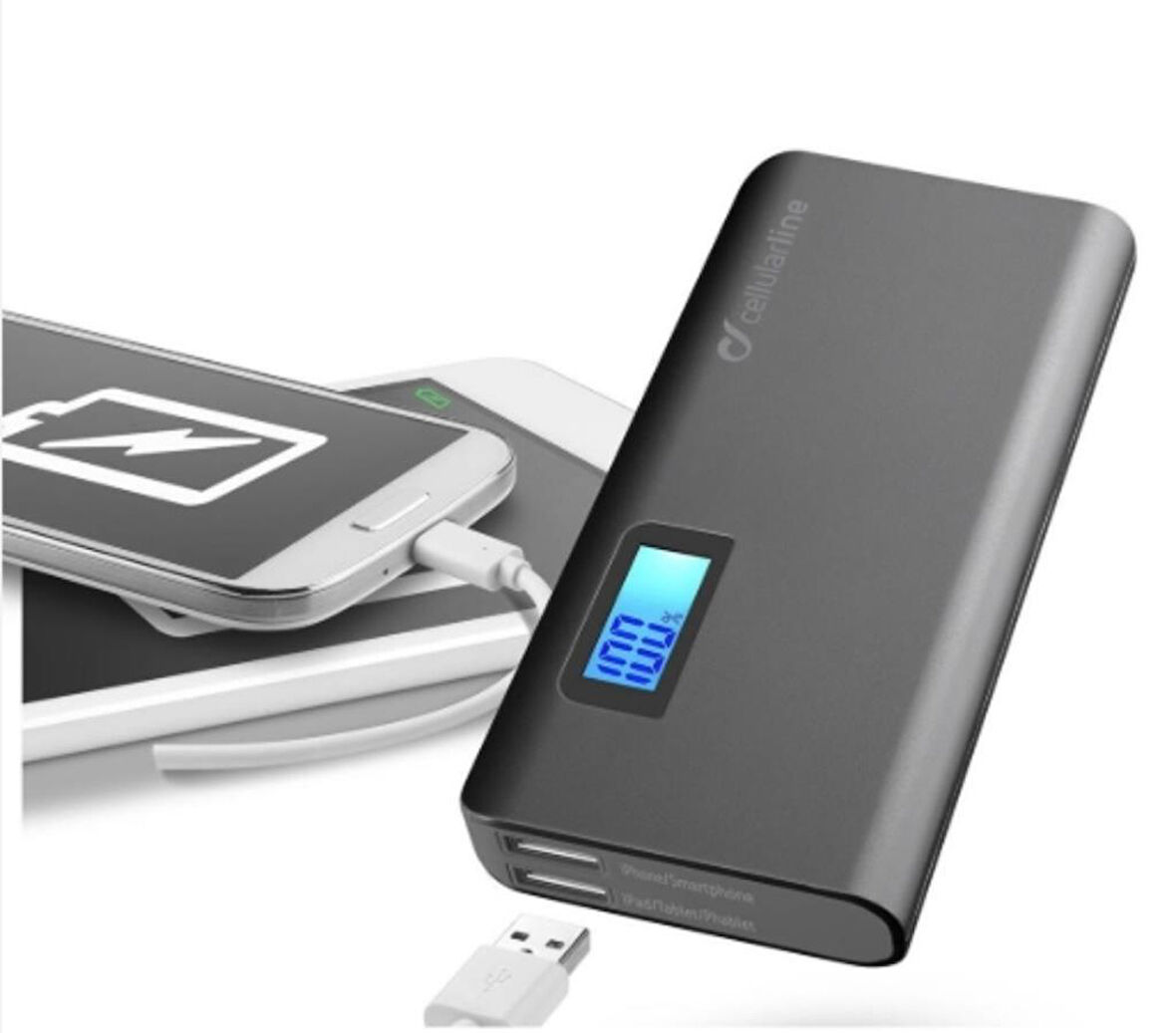 Cellularline Freepower Powerbank 10000 mAh 36W Siyah VİTRİN