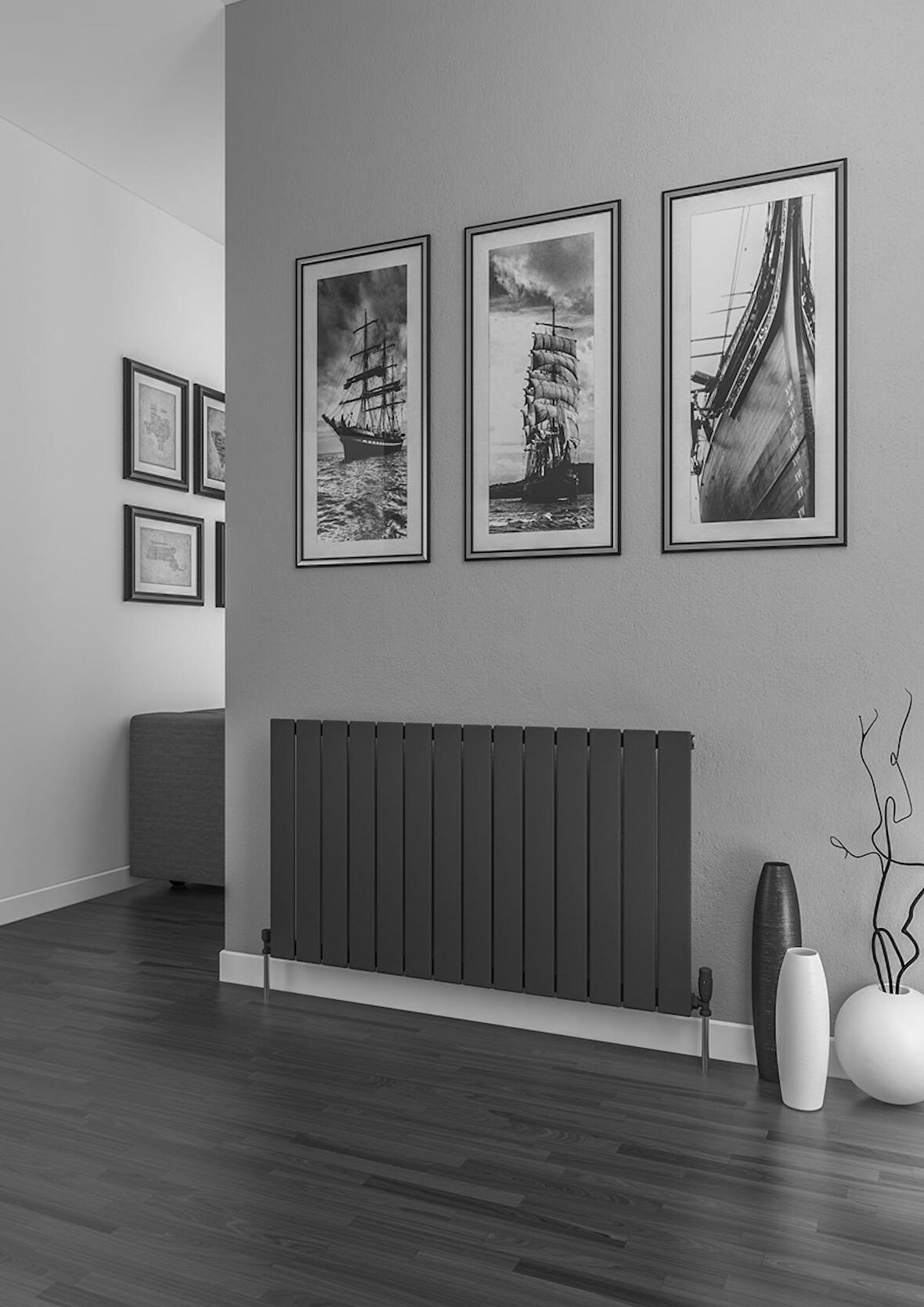 Warma Teos Çelik Radyatör 1045 X 600 Pütürlü Siyah RAL 9005