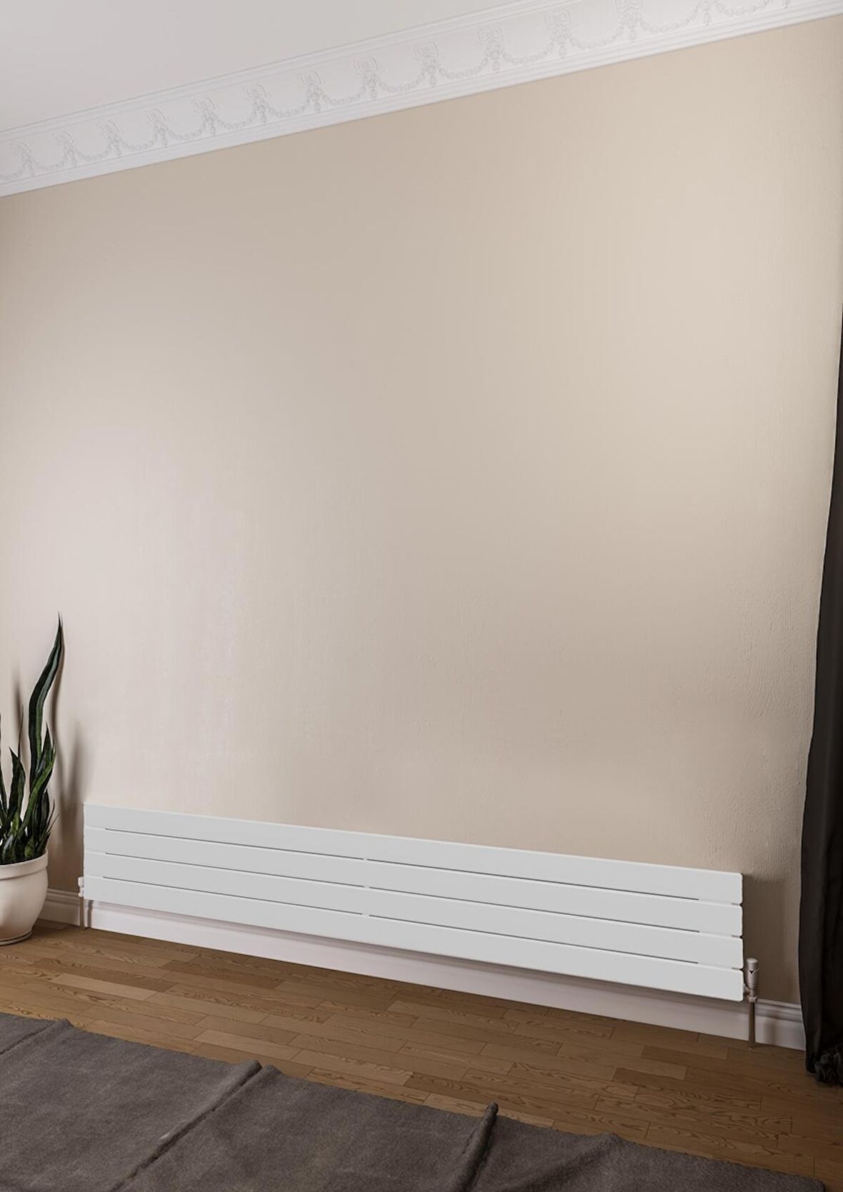 Warma Teos Çelik Radyatör 1800 X 295 Beyaz RAL 9016 Gloss 80