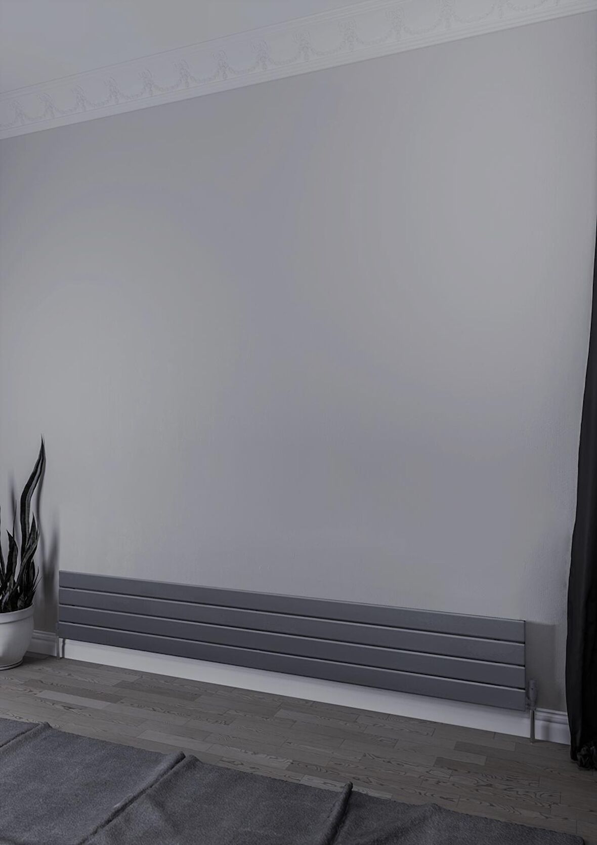 Warma Teos Çelik Radyatör 1800 X 295 Pütürlü Siyah RAL 9005