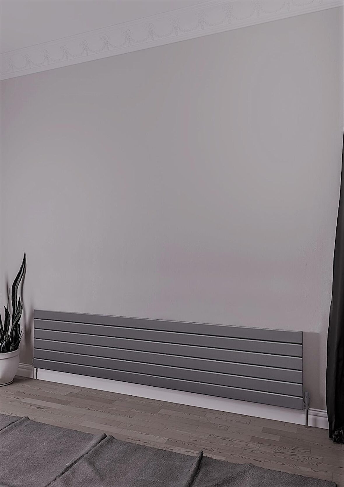 Warma Teos Çelik Radyatör 2000 X 445 Pütürlü Siyah RAL 9005
